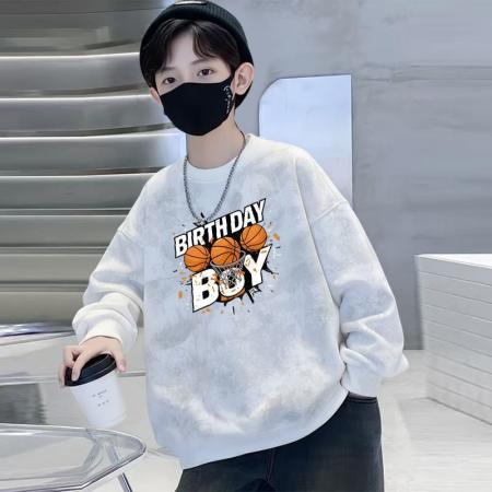 FA49985# 男童帅气加绒卫衣秋冬新款炸街潮春秋装中大童男孩上衣儿童装 童装批发宝宝服饰批发