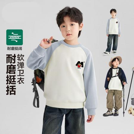 FA49988# 男童秋冬卫衣新款加绒加厚中大童儿童男孩上衣酷帅气时髦潮 童装批发宝宝服饰批发