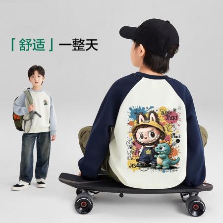 FA49989# 男童秋冬卫衣新款加绒加厚中大童儿童男孩上衣酷帅气时髦潮 童装批发宝宝服饰批发