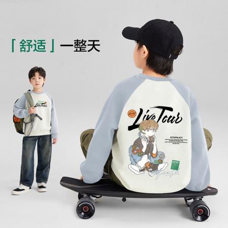 FA49991# 男童秋冬卫衣新款加绒加厚中大童儿童男孩上衣酷帅气时髦潮 童装批发宝宝服饰批发