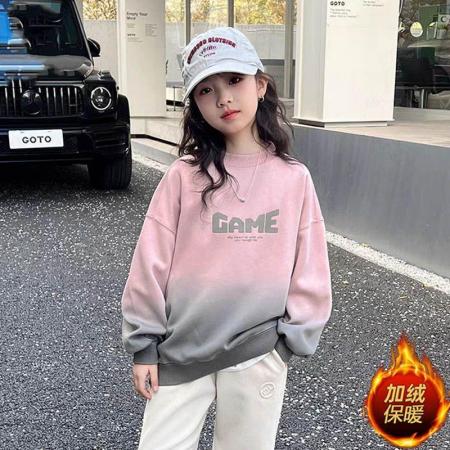 FA49992# 女童卫衣秋冬款新款儿童扎染上衣炸街秋装女大童韩系潮流衣服 童装批发宝宝服饰批发