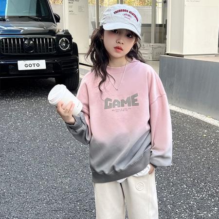 FA49992# 女童卫衣秋冬款新款儿童扎染上衣炸街秋装女大童韩系潮流衣服 童装批发宝宝服饰批发