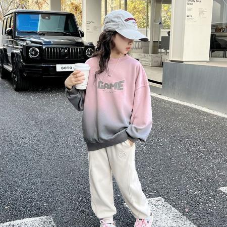 FA49992# 女童卫衣秋冬款新款儿童扎染上衣炸街秋装女大童韩系潮流衣服 童装批发宝宝服饰批发