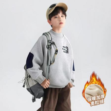 FA49993# 男童卫衣春秋款新款儿童秋冬装中大童男孩渐变炸街加绒上衣潮 童装批发宝宝服饰批发