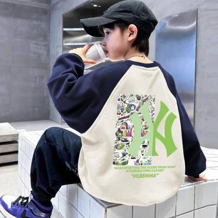 FA49994# 男童卫衣秋冬款新款儿童圆领上衣炸街秋装大童初中生时髦衣服 童装批发宝宝服饰批发