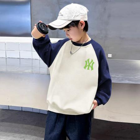 FA49994# 男童卫衣秋冬款新款儿童圆领上衣炸街秋装大童初中生时髦衣服 童装批发宝宝服饰批发