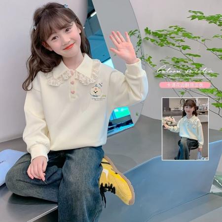 FA49995# 女童卫衣秋冬款新款洋气儿童秋装网红时髦小女孩连帽上衣童装 童装批发宝宝服饰批发