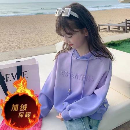 FA49998# 女童卫衣春秋款新款洋气儿童秋装网红时髦小女孩连帽上衣童装 童装批发宝宝服饰批发