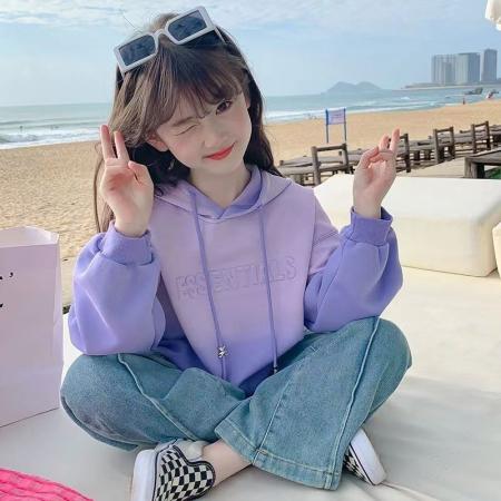 FA49998# 女童卫衣春秋款新款洋气儿童秋装网红时髦小女孩连帽上衣童装 童装批发宝宝服饰批发