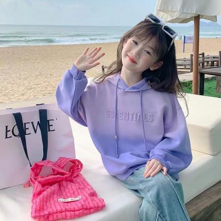 FA49998# 女童卫衣春秋款新款洋气儿童秋装网红时髦小女孩连帽上衣童装 童装批发宝宝服饰批发
