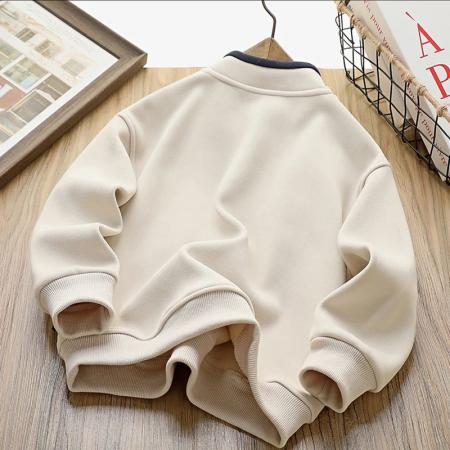 FA50004# 加绒加厚奥粒绒卫衣男女童新款秋冬保暖套头中大童潮酷上衣 童装批发宝宝服饰批发