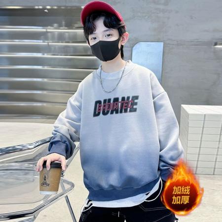 FA50005# 男童卫衣春秋款打底衫新款洋气中大儿童时髦渐变色秋装上衣潮 童装批发宝宝服饰批发