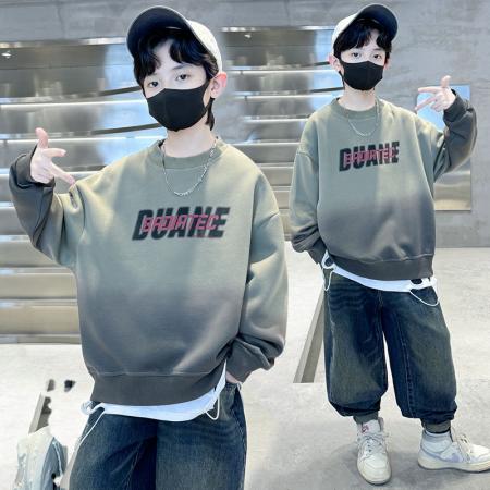 FA50005# 男童卫衣春秋款打底衫新款洋气中大儿童时髦渐变色秋装上衣潮 童装批发宝宝服饰批发