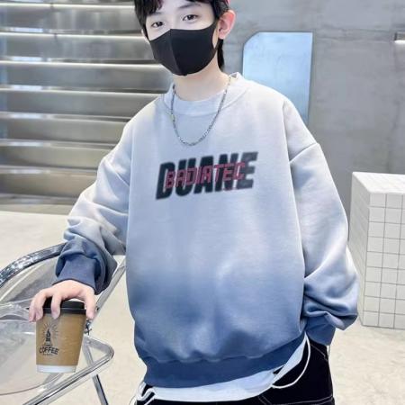 FA50005# 男童卫衣春秋款打底衫新款洋气中大儿童时髦渐变色秋装上衣潮 童装批发宝宝服饰批发