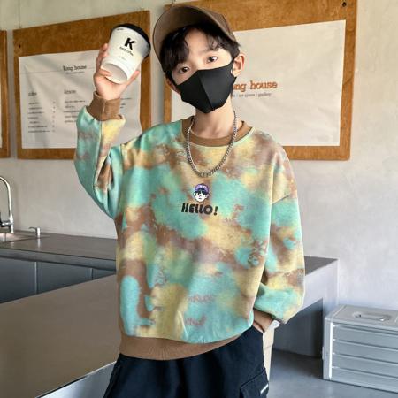 FA50006# 男童秋季迷彩卫衣新款男孩帅气炸街中大童卡通印花圆领上衣潮 童装批发宝宝服饰批发