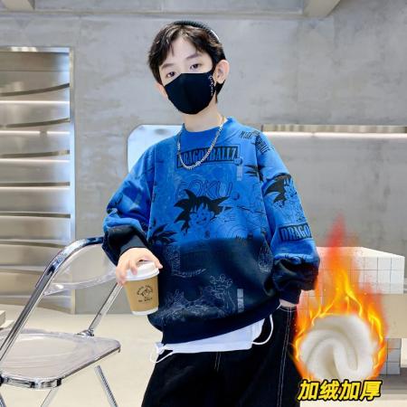 新款春秋款痞帅秋季上衣中大童炸街男孩潮儿童装男童秋装卫衣 童装批发宝宝服饰批发