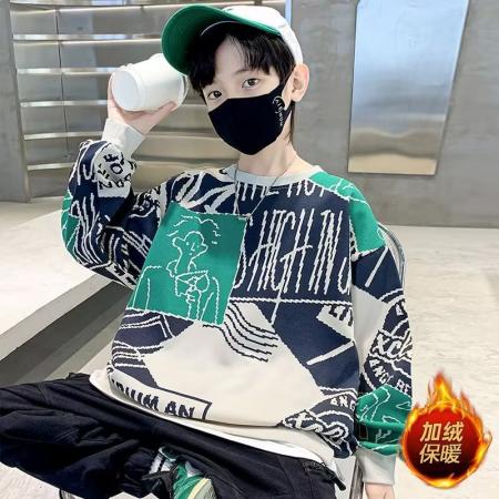 儿童装男童秋装卫衣秋冬款新款酷帅上衣男孩中大童秋季炸街潮 童装批发宝宝服饰批发