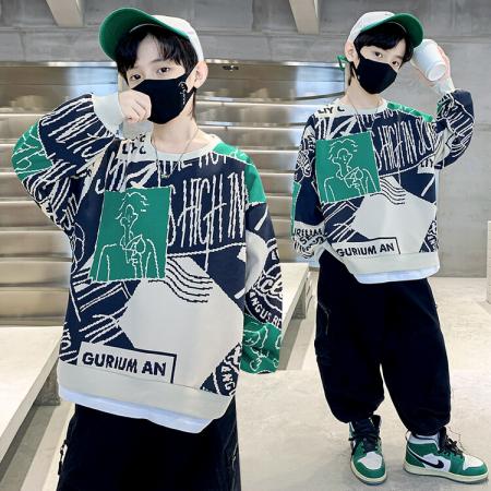 儿童装男童秋装卫衣秋冬款新款酷帅上衣男孩中大童秋季炸街潮 童装批发宝宝服饰批发