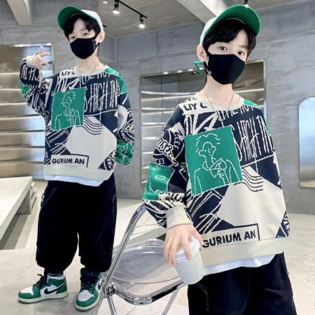 儿童装男童秋装卫衣秋冬款新款酷帅上衣男孩中大童秋季炸街潮 童装批发宝宝服饰批发