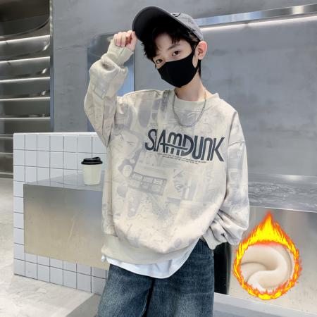 儿童装男童秋装卫衣春秋款新款秋冬款中大童男孩秋季加绒上衣 童装批发宝宝服饰批发