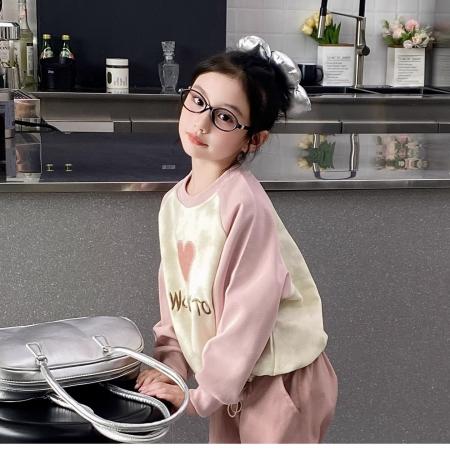 女童卫衣秋冬款洋气中大童休闲宽松上衣小女孩加厚保暖打底衫 童装批发宝宝服饰批发