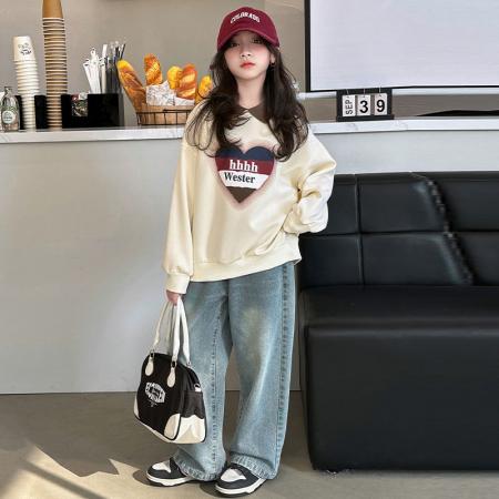 女童卫衣春秋款新款中大童洋气POLO衫女孩儿童春装卡通上衣 童装批发宝宝服饰批发