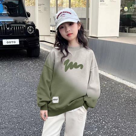 女童卫衣春秋款新款儿童圆领上衣炸街秋装大童初中生时髦衣服 童装批发宝宝服饰批发