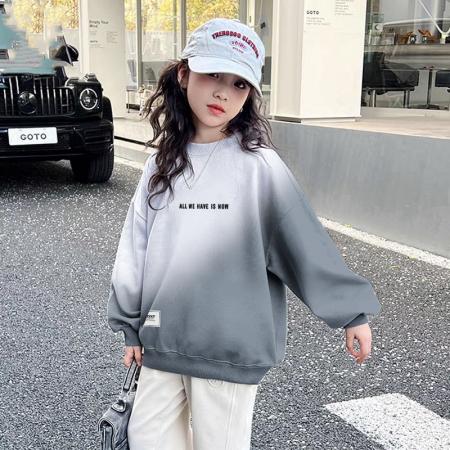 女童卫衣春秋款新款儿童扎染上衣炸街秋装大童初中生时髦衣服 童装批发宝宝服饰批发