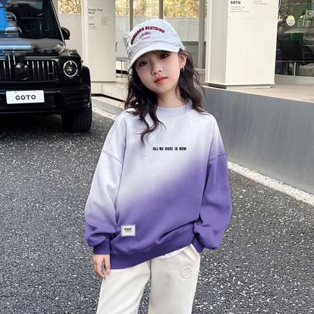 女童卫衣春秋款新款儿童扎染上衣炸街秋装大童初中生时髦衣服 童装批发宝宝服饰批发