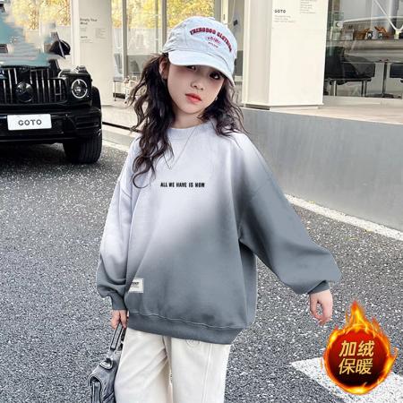 女童卫衣春秋款新款儿童扎染上衣炸街秋装大童初中生时髦衣服 童装批发宝宝服饰批发