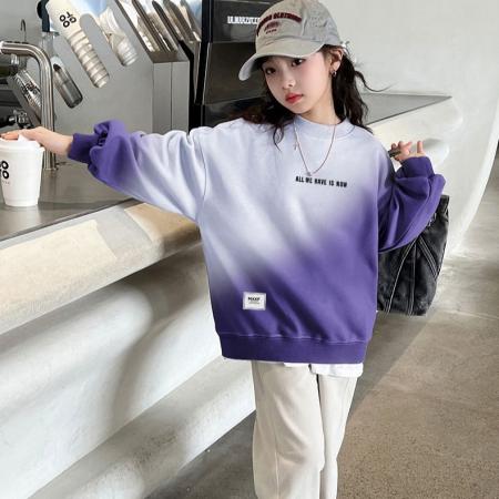 女童卫衣春秋款新款儿童扎染上衣炸街秋装大童初中生时髦衣服 童装批发宝宝服饰批发