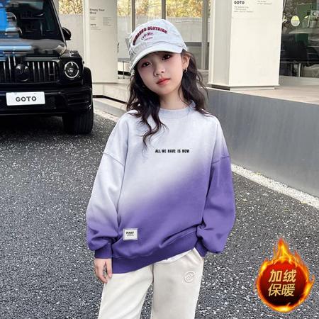 女童卫衣春秋款新款儿童扎染上衣炸街秋装大童初中生时髦衣服 童装批发宝宝服饰批发