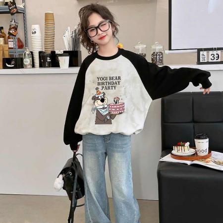 儿童装洋气春秋款秋季潮卫衣新款秋装套头中大童上衣女童 童装批发宝宝服饰批发