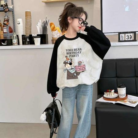 儿童装洋气春秋款秋季潮卫衣新款秋装套头中大童上衣女童 童装批发宝宝服饰批发