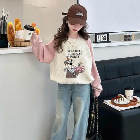 儿童装洋气春秋款秋季潮卫衣新款秋装套头中大童上衣女童 童装批发宝宝服饰批发