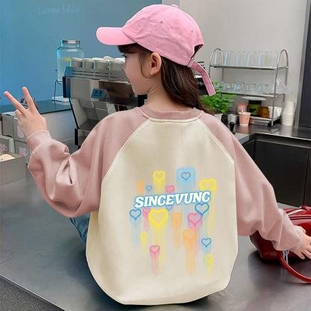 儿童装洋气春秋款秋季潮卫衣新款秋装套头中大童上衣女童 童装批发宝宝服饰批发