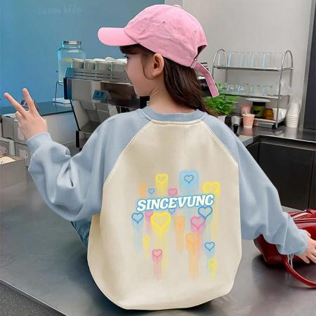 儿童装洋气春秋款秋季潮卫衣新款秋装套头中大童上衣女童 童装批发宝宝服饰批发