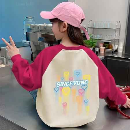 儿童装洋气春秋款秋季潮卫衣新款秋装套头中大童上衣女童 童装批发宝宝服饰批发