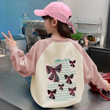 儿童装洋气春秋款秋季潮卫衣新款秋装套头中大童上衣女童 童装批发宝宝服饰批发