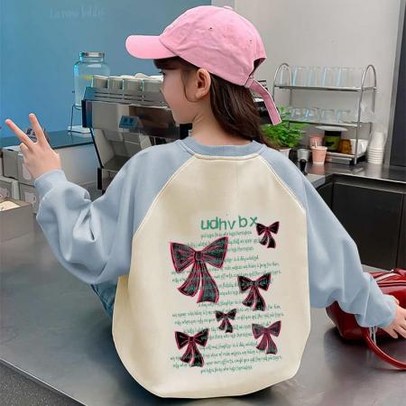 儿童装洋气春秋款秋季潮卫衣新款秋装套头中大童上衣女童 童装批发宝宝服饰批发