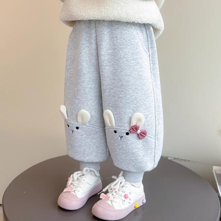 女童裤子秋冬装新款儿童洋气宝宝冬季加绒一体绒外穿加厚卫裤 童装批发宝宝服饰批发
