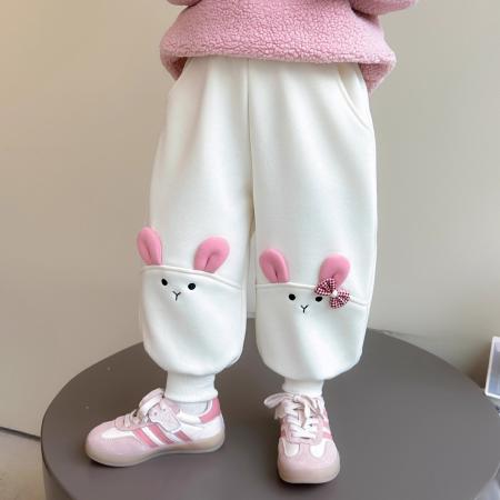 女童裤子秋冬装新款儿童洋气宝宝冬季加绒一体绒外穿加厚卫裤 童装批发宝宝服饰批发