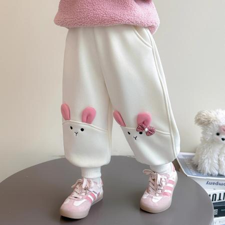 女童裤子秋冬装新款儿童洋气宝宝冬季加绒一体绒外穿加厚卫裤 童装批发宝宝服饰批发