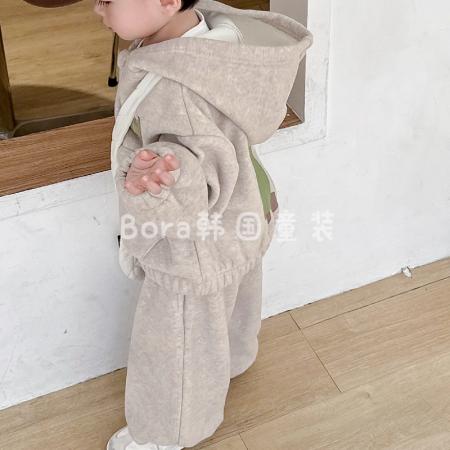 男童套装宝宝早秋装新款儿童连帽卫衣休闲运动裤子女童两件套 童装批发宝宝服饰批发