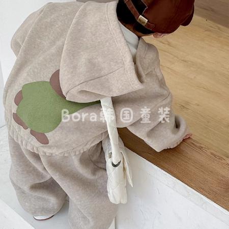 男童套装宝宝早秋装新款儿童连帽卫衣休闲运动裤子女童两件套 童装批发宝宝服饰批发