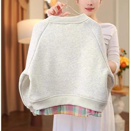 女童秋冬装卫衣新款女童卡通刺绣加绒加厚款上衣一体绒打底衫 童装批发宝宝服饰批发