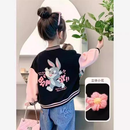 女童外套冬季款新款洋气时髦宝宝衣服秋季儿童装冬装棒球服.. 童装批发宝宝服饰批发