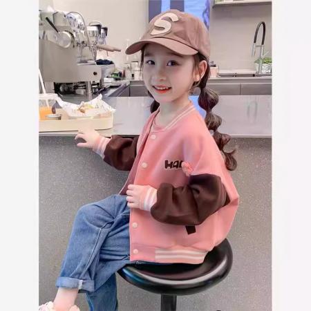 女童外套冬季款新款洋气时髦宝宝衣服秋季儿童装冬装棒球服.. 童装批发宝宝服饰批发