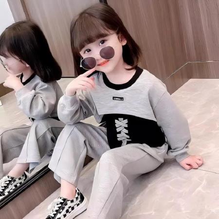 女童套装春秋季新款洋气时髦春款网红衣服女孩宝宝儿童装春装 童装批发宝宝服饰批发