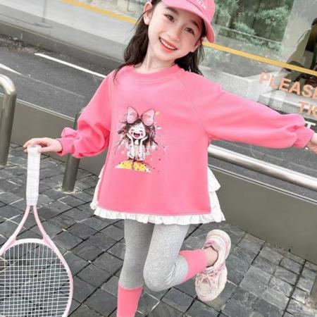 女童卫衣套装春秋新款洋气中小童宝宝运动时髦网红秋装两件套 童装批发宝宝服饰批发